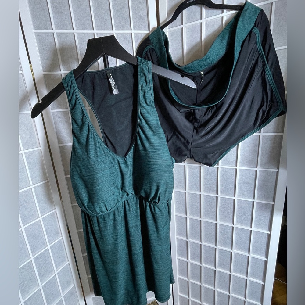 Plus Size 3x TORRID Dark Greenish Blue & Black Swim Wear, Tankini & Shorts